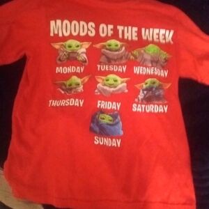 Official Star Wars Tshirt, Yoda Moods of the Week Graphic T-Shirt, Small